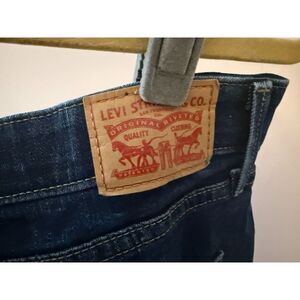 Levi Denim Perfect Waist Straight sz 14 dark blue